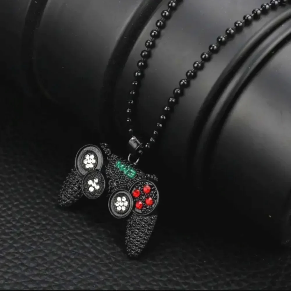 Retro unisex game console handle necklace